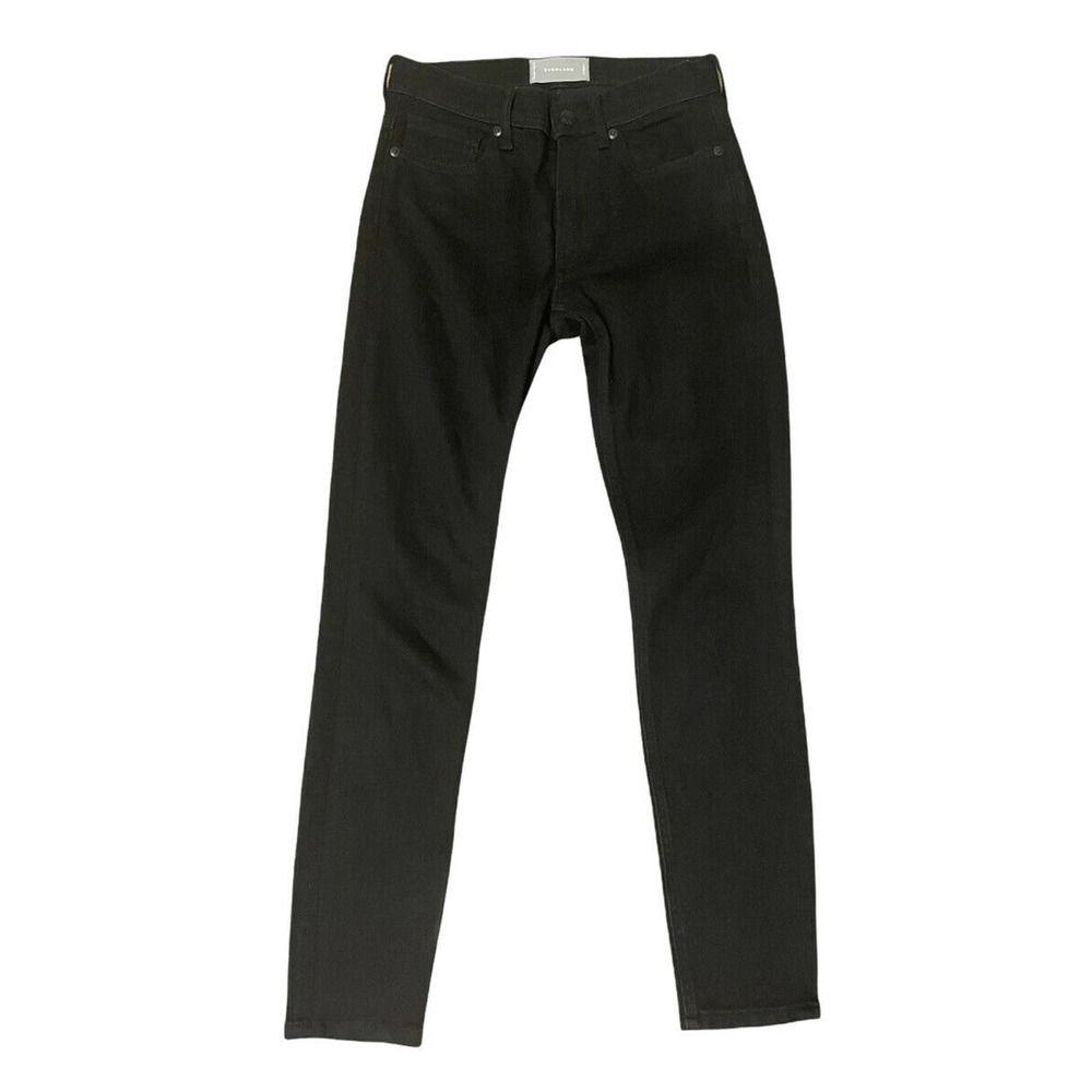 EVERLANE Classic Black Mid-Rise Denim Skinny Jeans Size 28